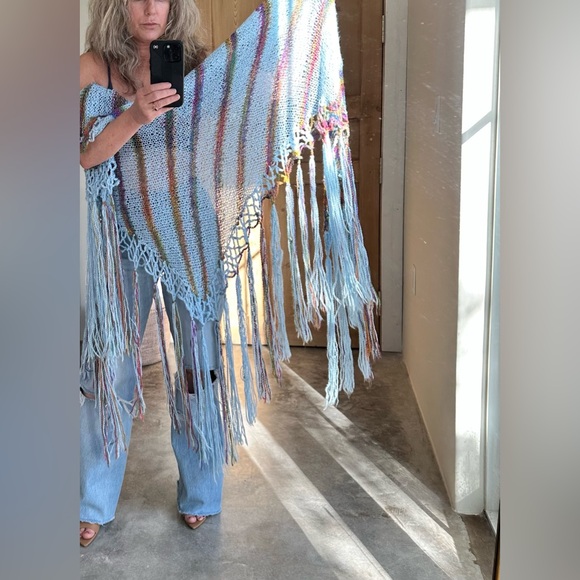 Knit Shawl x-large handmade - Picture 2 of 7